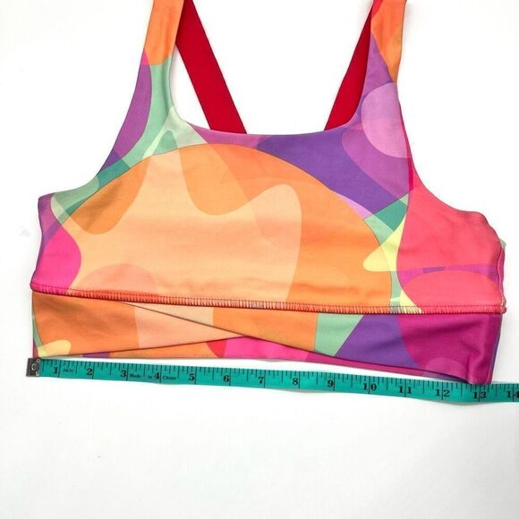 DSG Big Girl’s Sports Bra Size XL (16)Colorful Pattern Pink Straps - Picture 4 of 10